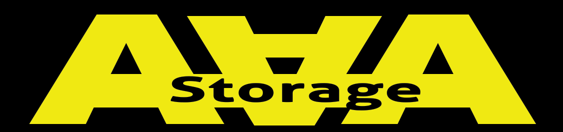 AAA Storage Yellow Logo with Black Background